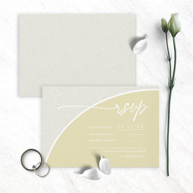 Eucalyptus Colour Tones Wedding V1H Green ID901 RSVP Card (Creator Uploaded)