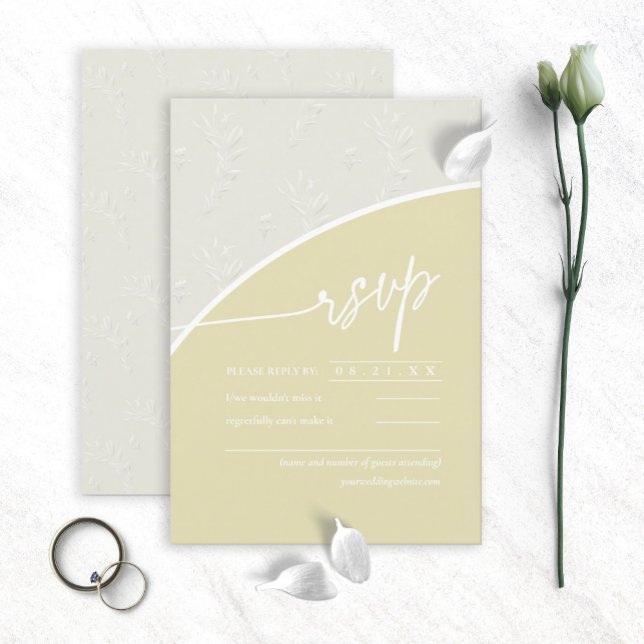 Eucalyptus Colour Tones Wedding V1V Green ID901 RSVP Card (Creator Uploaded)