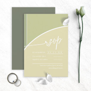 Eucalyptus Colour Tones Wedding V2V Green ID901 RSVP Card