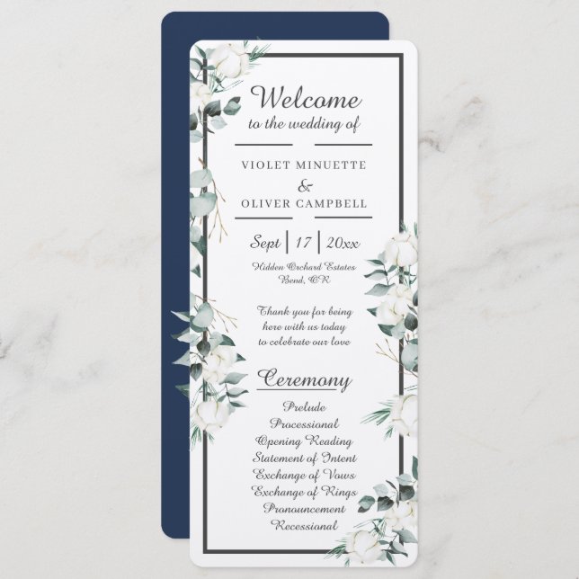 Eucalyptus Cotton | Felt Ecru Flat Program (Front/Back)