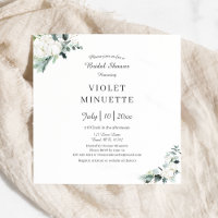 Eucalyptus Cotton | White Modern v2 Bridal Shower