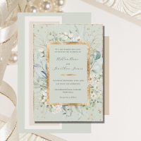 Eucalyptus Daisies Gold Sage Green Elegant Wedding
