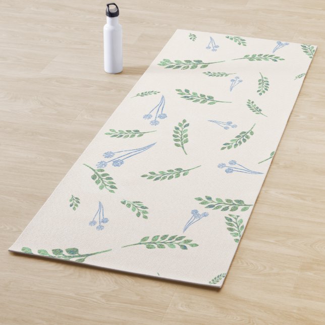 Eucalyptus & Dandelions Botanical Pattern Yoga Mat (In Situ)
