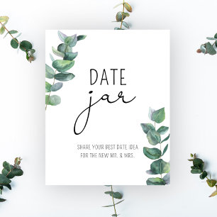 Eucalyptus date night ideas. Date jar bridal game Poster