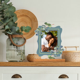 Eucalyptus Deco Frame Photo Frame Blue Acrylic Sign