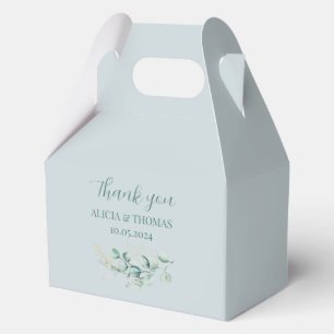 Eucalyptus Dusty Blue Botanical Wedding  Favour Box