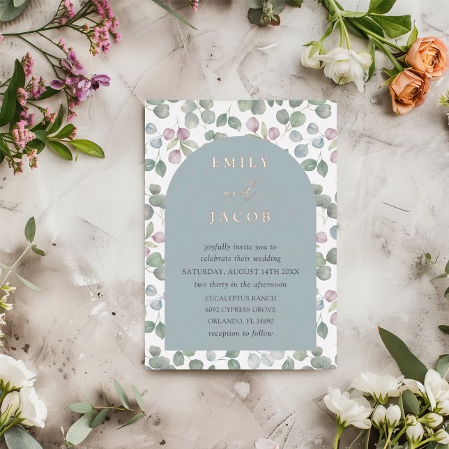 Eucalyptus Dusty Blue & Rose Gold Wedding (Creator Uploaded)