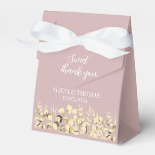 Eucalyptus Dusty Rose Greenery Botanical Wedding Favour Box