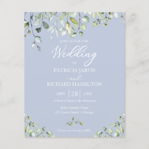 Eucalyptus Elegant Budget Wedding Invitation