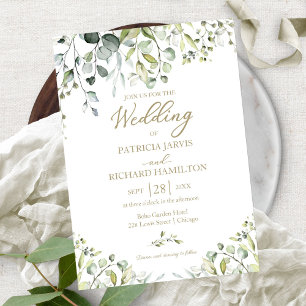 Eucalyptus Elegant Greenery Wedding Invitation