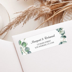 Eucalyptus Elegant Greenery Wedding Return Address Label
