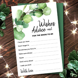 Eucalyptus Elegant Modern Wedding Wishes & Advice 