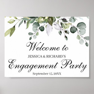 Eucalyptus Engagement Welcome Poster Sign