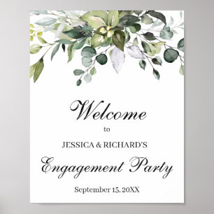 Eucalyptus Engagement Welcome Poster Sign