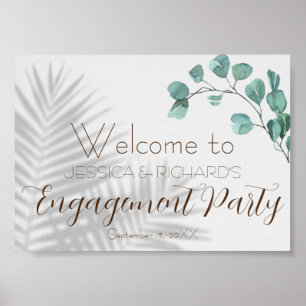 Eucalyptus Engagement Welcome Poster Sign