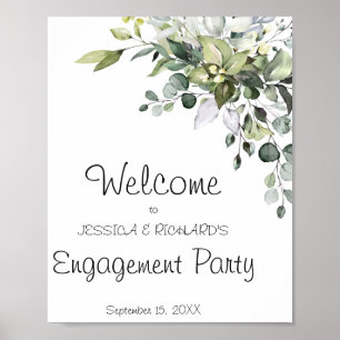 Eucalyptus Engagement Welcome Poster Sign