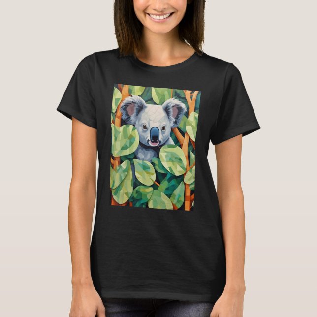 Eucalyptus Enigma An Op Art Koala Experience_2 T-Shirt (Front)