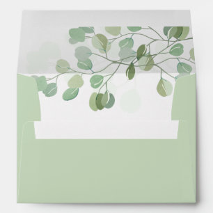 Eucalyptus Envelope Rustic Foliage Green Botanical