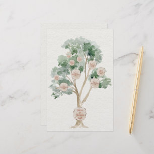 Eucalyptus Family Tree for Parents Geneology Stationery