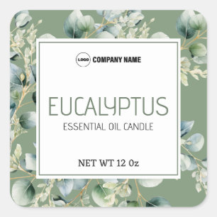 Eucalyptus Flavour Candle Label Sticker