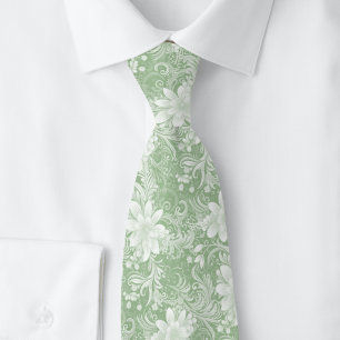 Eucalyptus Floral Batik Tie