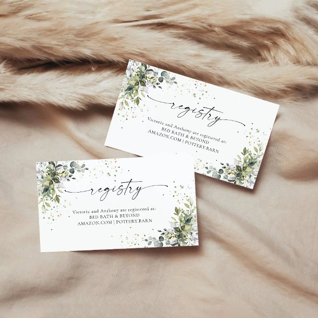 Eucalyptus Floral Greenery Registry Enclosure Card (Creator Uploaded)