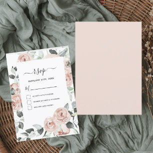 Eucalyptus Floral Greenery Wedding RSVP Invitation