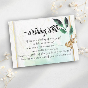 Eucalyptus Floral Wishing Well for Wedding Enclosure Card