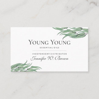 Eucalyptus Flower Distributor Essential Oils Business Card