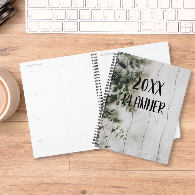 Eucalyptus Flowers on Rustic Wood Planner (Creator Uploaded)