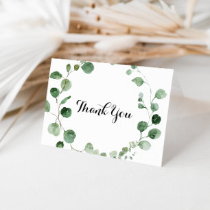 Eucalyptus Folded Wedding Thank You Card