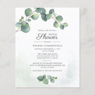 Eucalyptus Foliage Bridal Shower Invitation