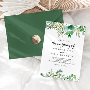 Eucalyptus Foliage Calligraphy The Wedding Of Invitation