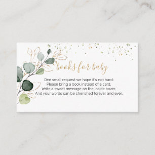 Eucalyptus Foliage Confetti Books for Baby Enclosure Card