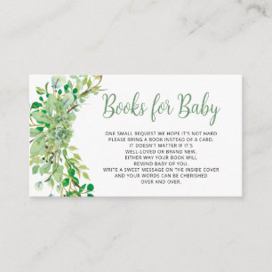 Eucalyptus foliage greenery book request enclosure card