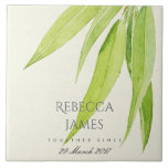 EUCALYPTUS FOLIAGE LEAF SAVE THE DATE WEDDING GIFT TILE<br><div class="desc">If you need any further customisation or any other matching items,  please feel free to contact me at yellowfebstudio@gmail.com</div>