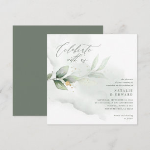 Eucalyptus foliage, olive green gold chic wedding
