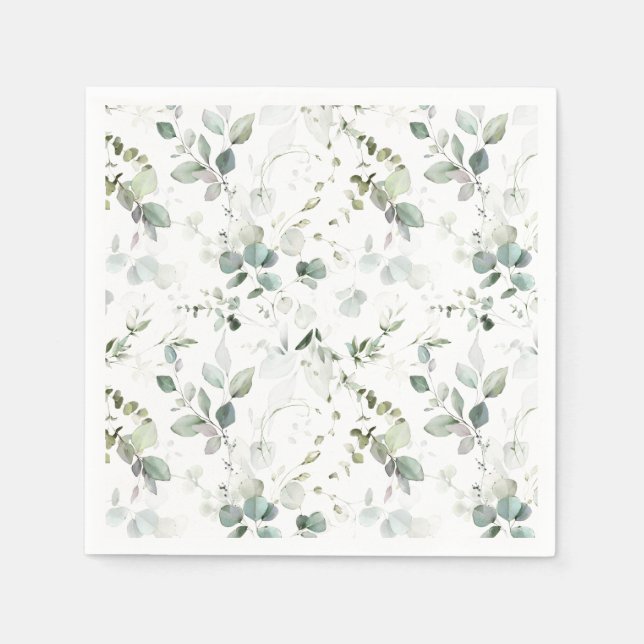 Eucalyptus Foliage Paper Napkin (Front)