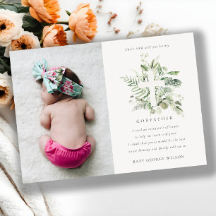 Eucalyptus Foliage Photo Godfather Proposal Invite