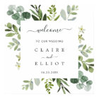 Eucalyptus Foliage Square Frame Wedding Welcome