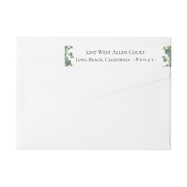 Eucalyptus Foliage Wrap Around Label (Back)