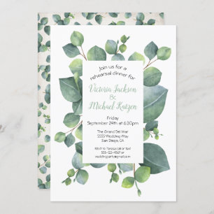 Eucalyptus Frame Rehearsal Dinner Invitation