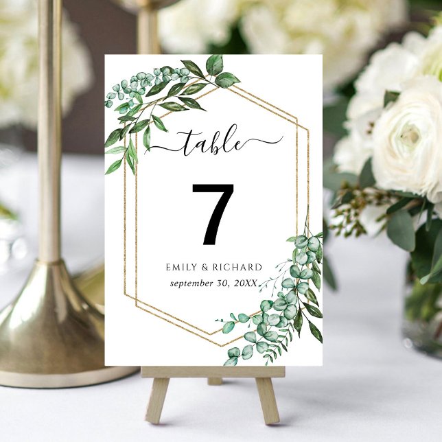 Eucalyptus Frame Table Number (Creator Uploaded)
