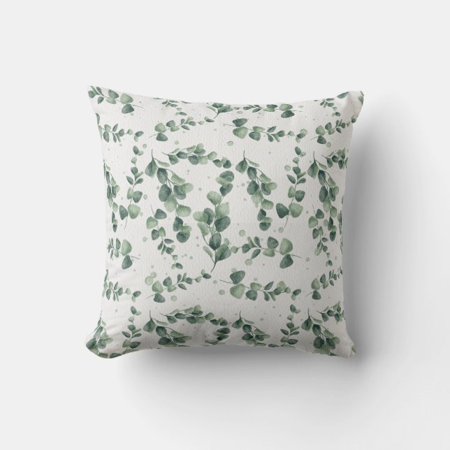 Eucalyptus fresh leafs cushion (Front)