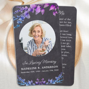 Eucalyptus Funeral Memorial Prayer Card Botanical