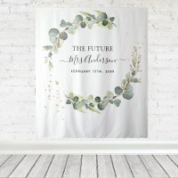 Eucalyptus Future Mrs. Photo Booth Backdrop