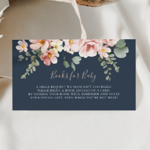Eucalyptus Garden Floral Baby Shower Book Request Enclosure Card
