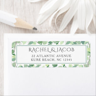 Eucalyptus Garden Greenery Border Return Address Label