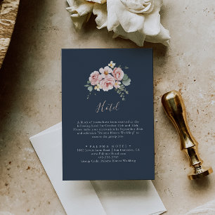 Eucalyptus Garden Rose Floral Hotel Enclosure Card