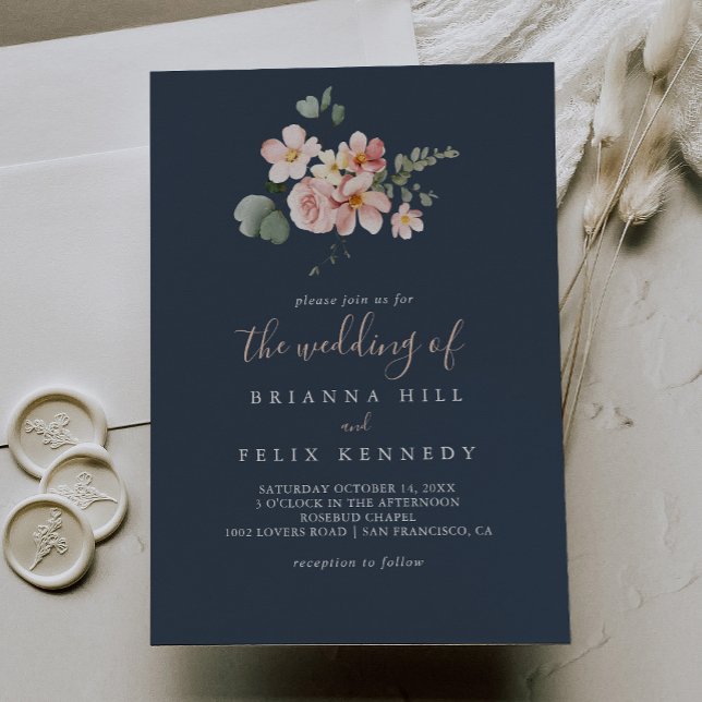 Eucalyptus Garden Rose Floral The Wedding Of Invitation (Creator Uploaded)